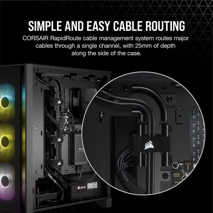 [tanpa palet kayu] Corsair iCUE 4000X RGB Tempered Glass Mid-Tower ATX Gaming Case Black atau White | Casing PC