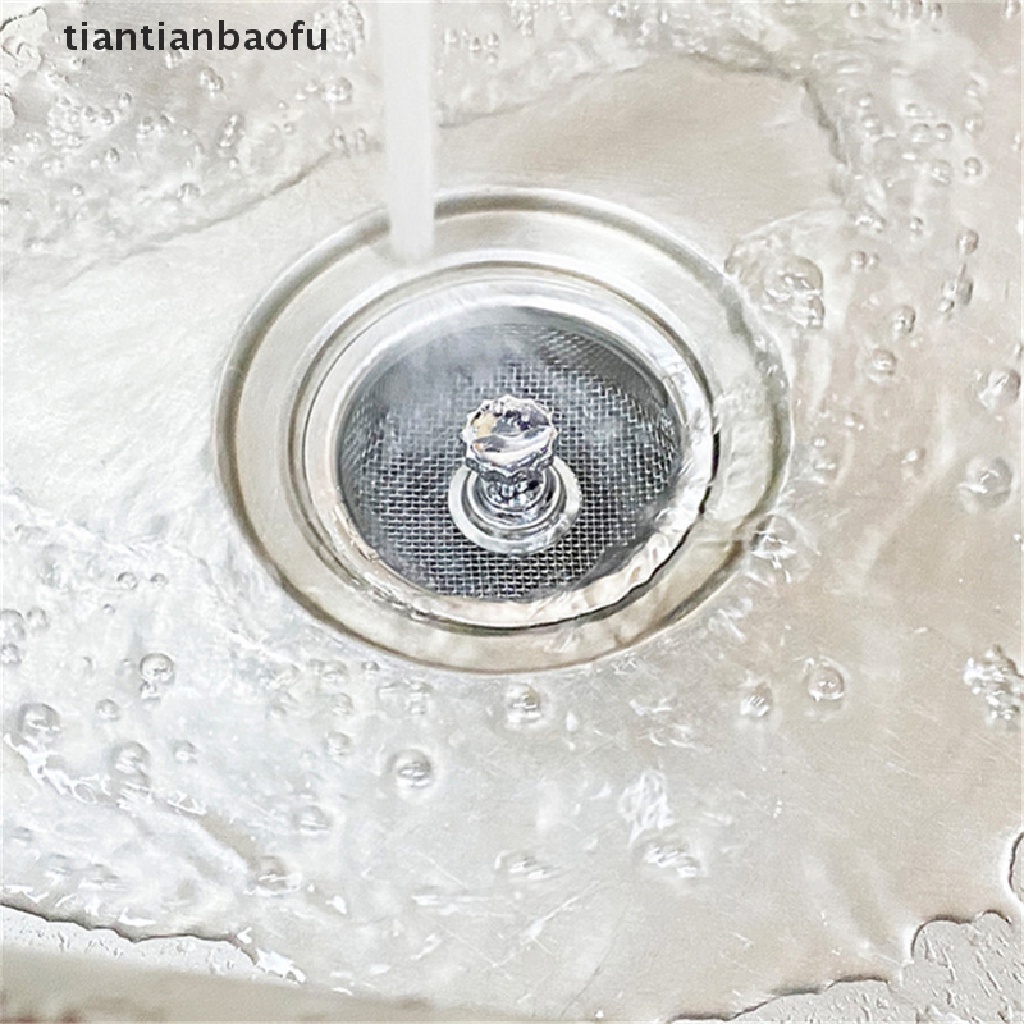 [tiantianbaofu] Stainless Steel Sink Strainer Waste Disposer Outfall Filter Hair Sewer Outfall Boutique