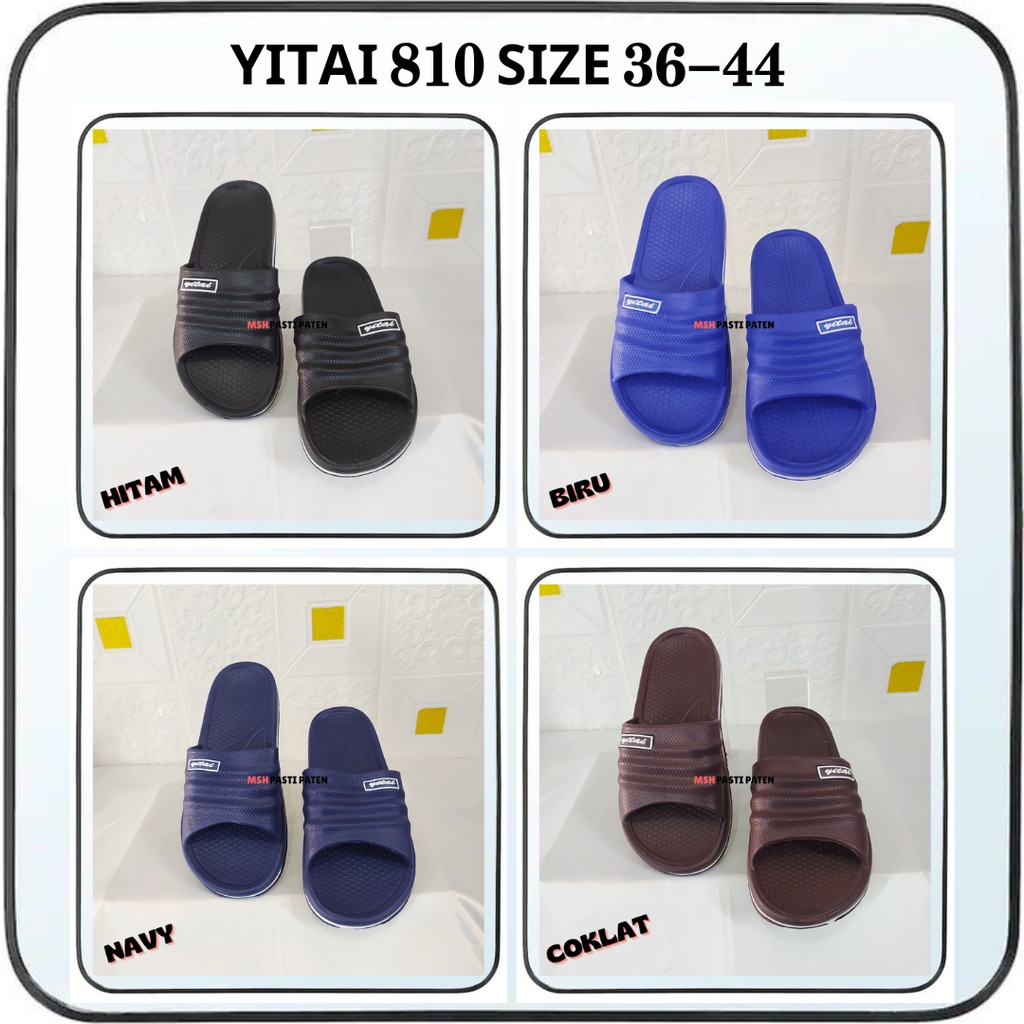 sandal selop karet pria murah tahanj air sandal slide pria original yitai 810 SIZE 35-44