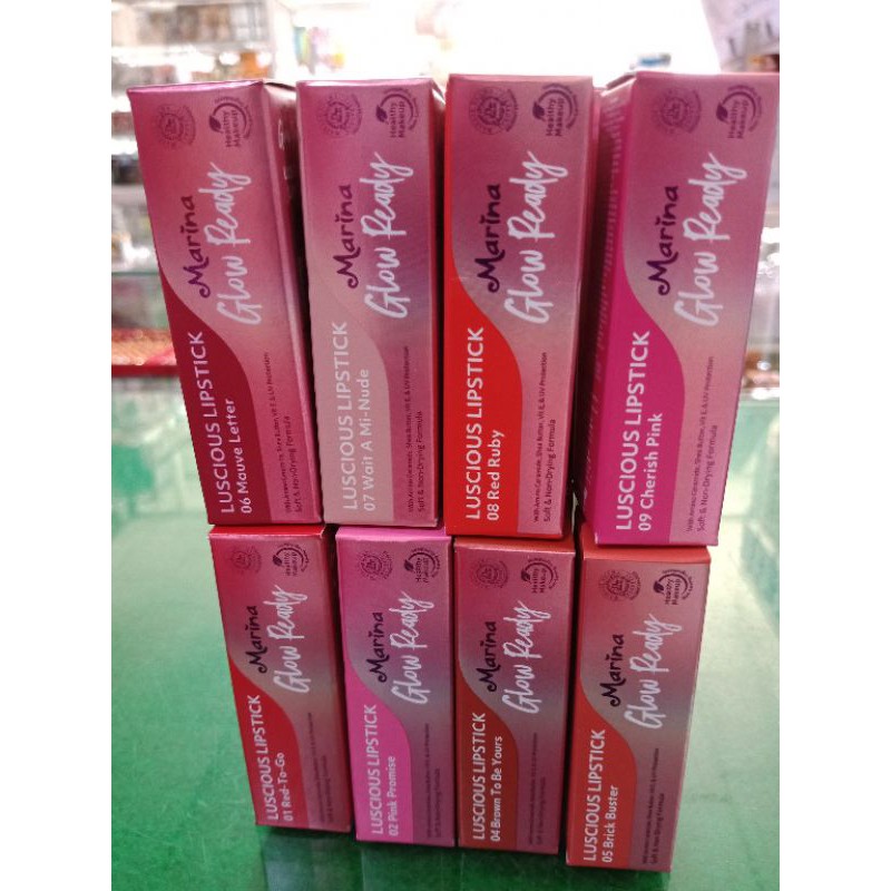 Marina glow ready luscious lipstik