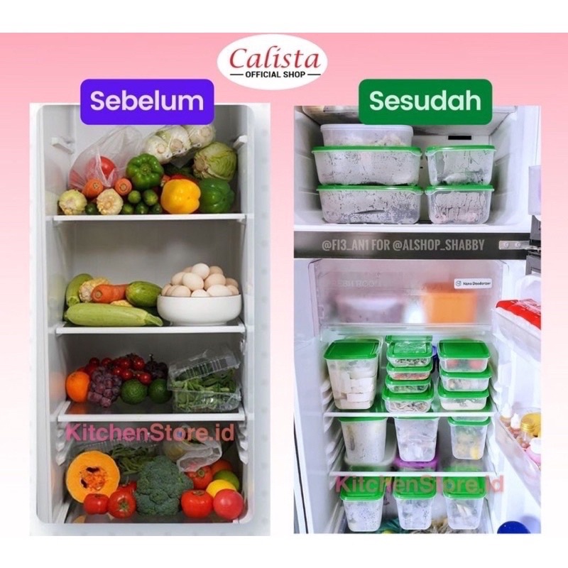 Calista Otaru 14pcs / Tempat Penyimpanan makanan / Kotak toples