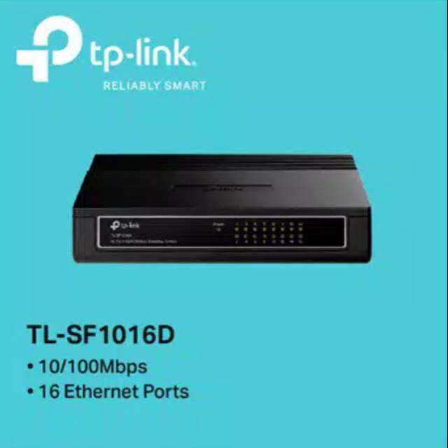 TP-Link Switch 16 Port 10/100Mbps Plastic Case - TL-SF1016D TP LINK