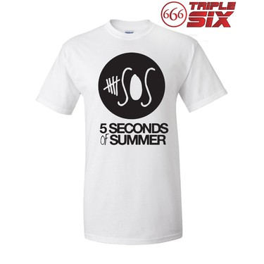 Kaos / T-Shirt - 5 seconds of summer 5SOS - WHITE