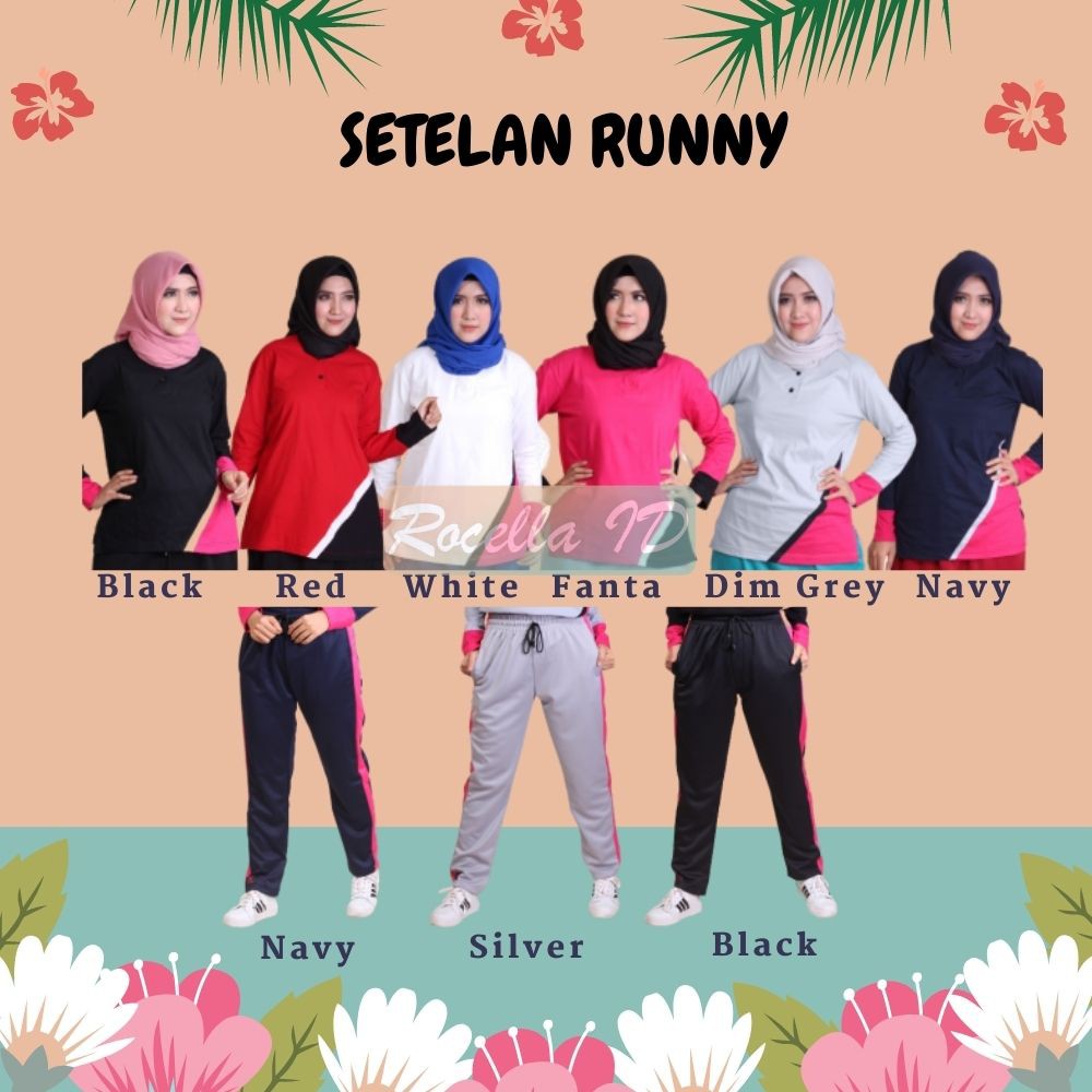 SETELAN OLAHRAGA RUNNY SETELAN OLAHRAGA WANITA  SERAGAM  
