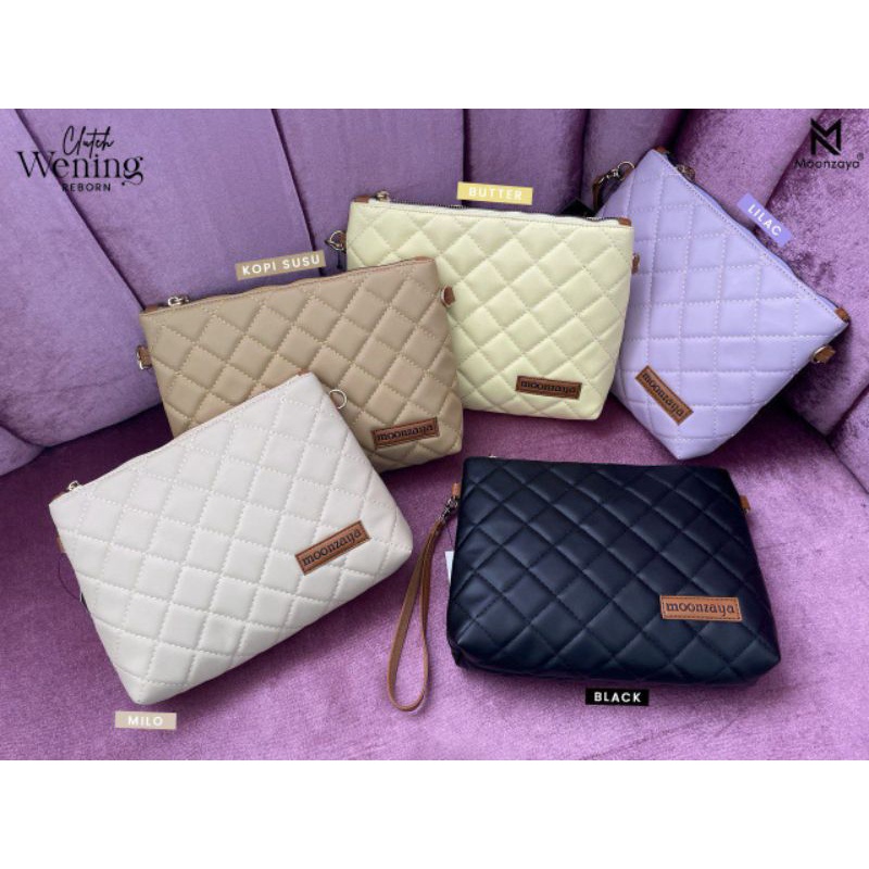 (Best Seller) Clutch Wanita Wening Reborn Waterproof Original Brand Moonzaya