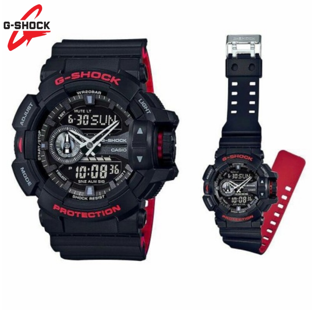 CASIO GSHOCK GA-400 DUALTIME ANALOG DIGITAL BOX FULLSET - FITUR ACTIVE