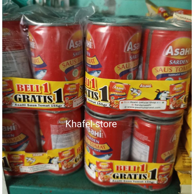 Sarden Asahi Saus Tomat 155g (beli1gratis1)