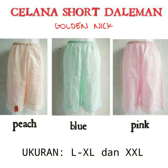 Celana Dalaman Short Androk Kulot Pendek Muat Jumbo Yutind Golden Nick By Belbra