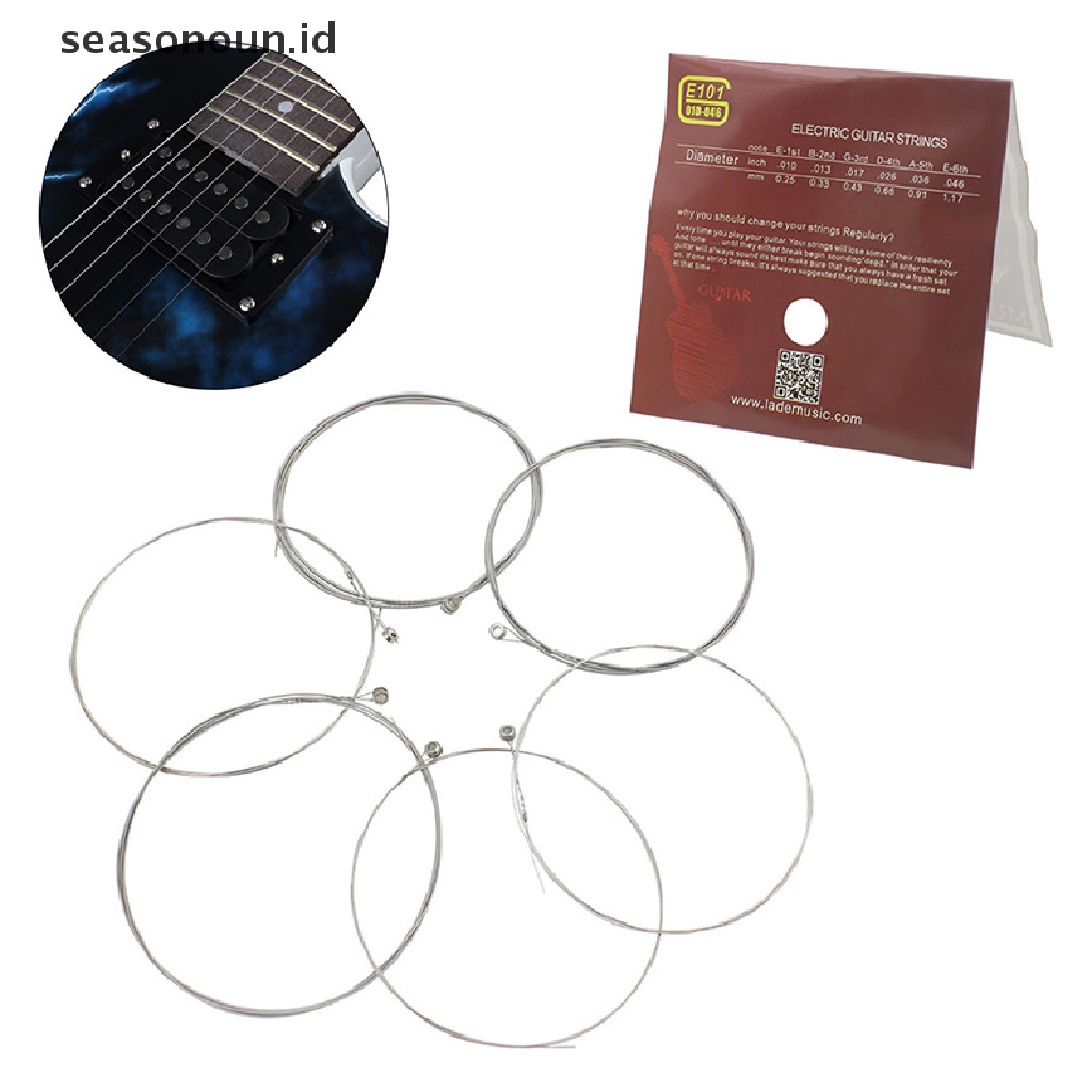 6pcs Senar Gitar Elektrik E101 Bahan Nikel Alloy
