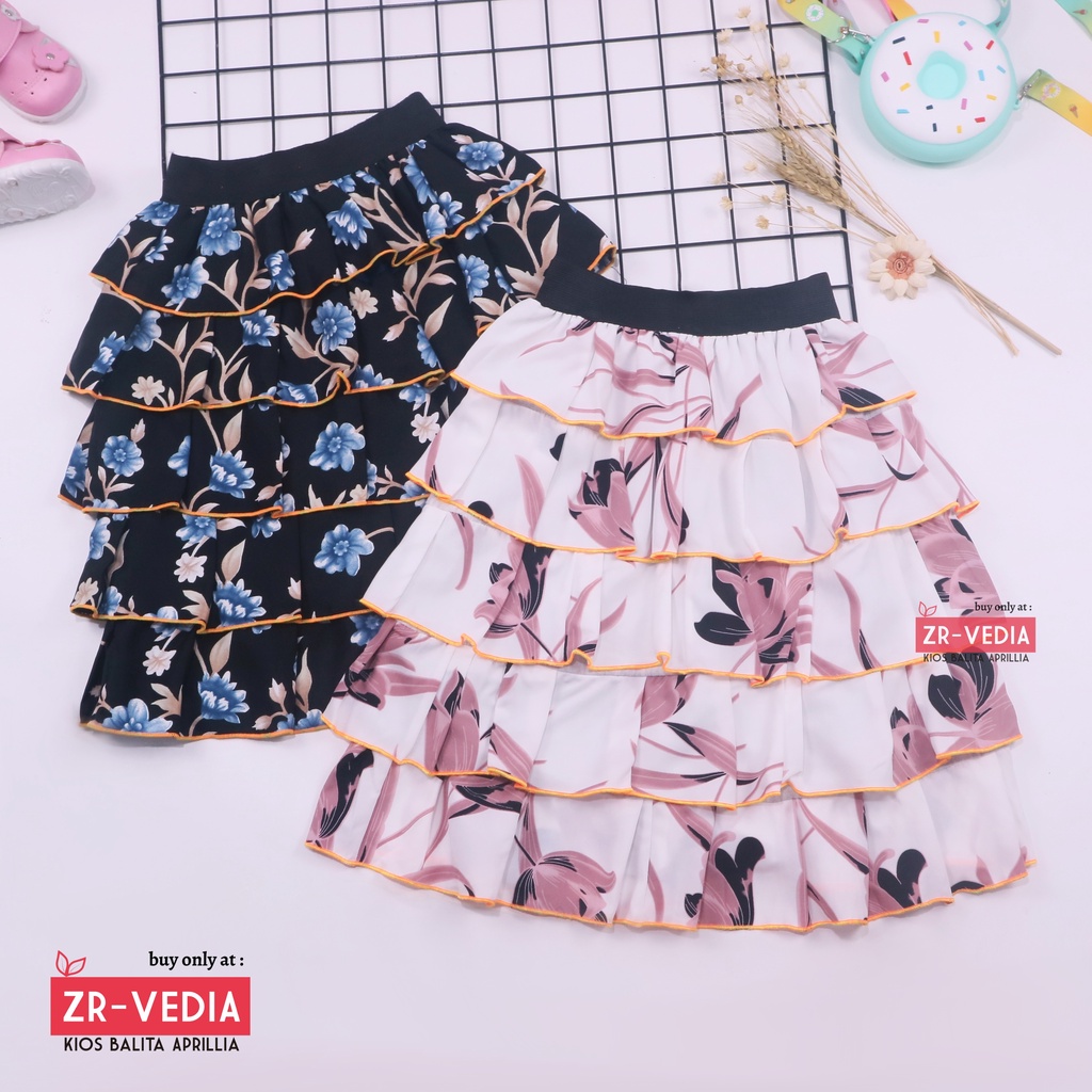 Rok Tumpuk Uk. 7-9 Tahun / Rok Anak Perempuan Murah Skirt Pendek Motif Bisa Untuk Harian Nari Pergi