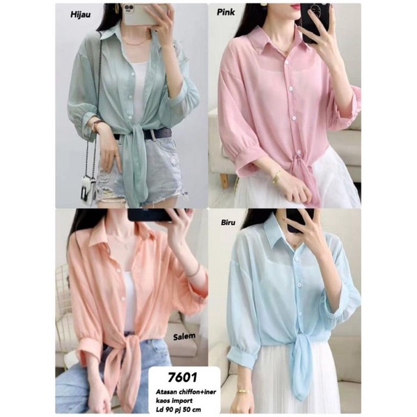 atasan chiffon+ iner import MV-7601