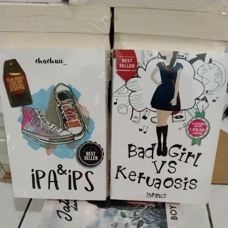 paket 2 novel wattpad bad girl vs ketua OSIS,IPA& ips