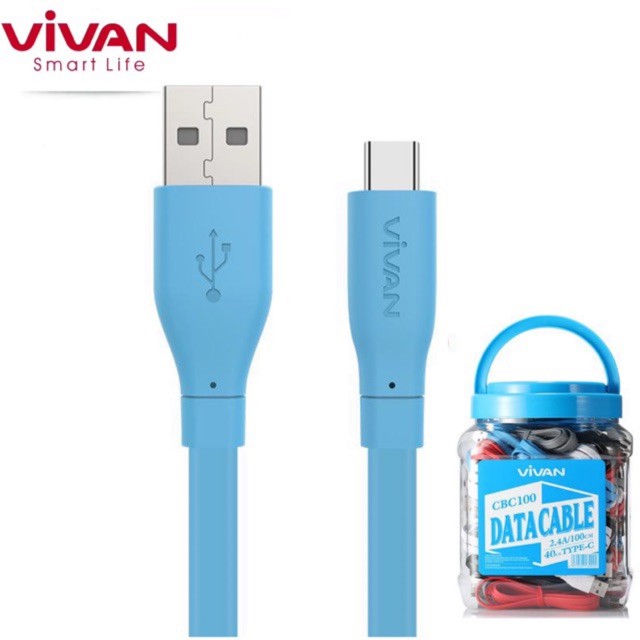 Vivan CBC100 Kabel Data Type-C 2.4A 1M Data Cable ORIGINAL