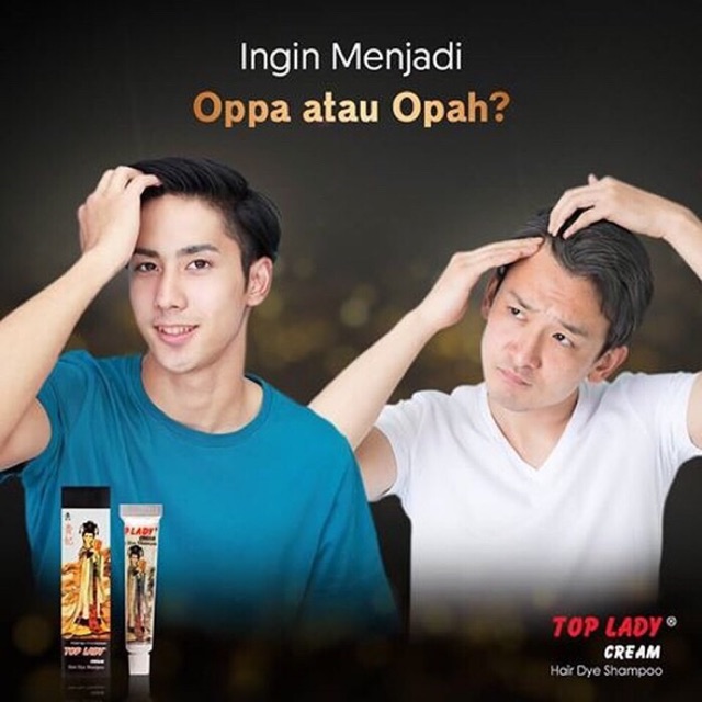 [ Tube ] Top Lady Cream Hair Dye Shampoo 10gr