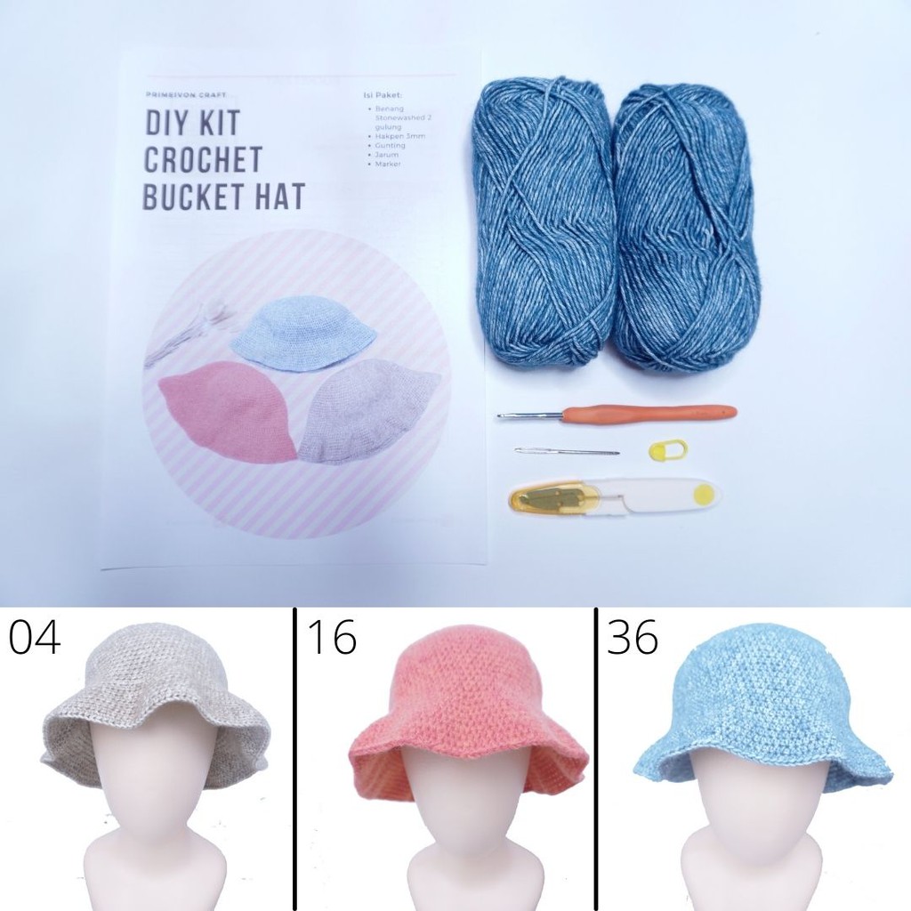 DIY KIT CROCHET BUCKET HAT