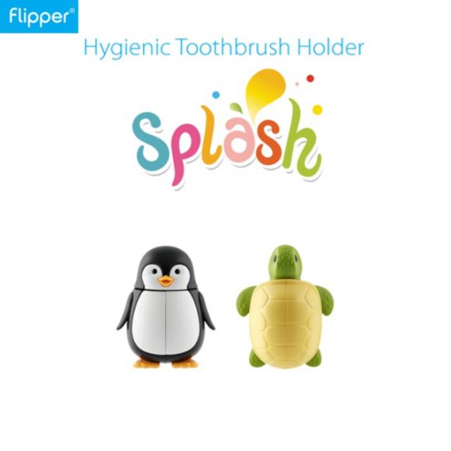 Flipper fun animal toothbrush holder - tooth brush