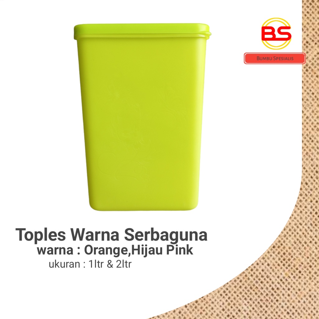 Toples Kue / Toples Persegi / Toples Serbaguna / Tupperware 2 liter / Per 12 Pcs / Selusin