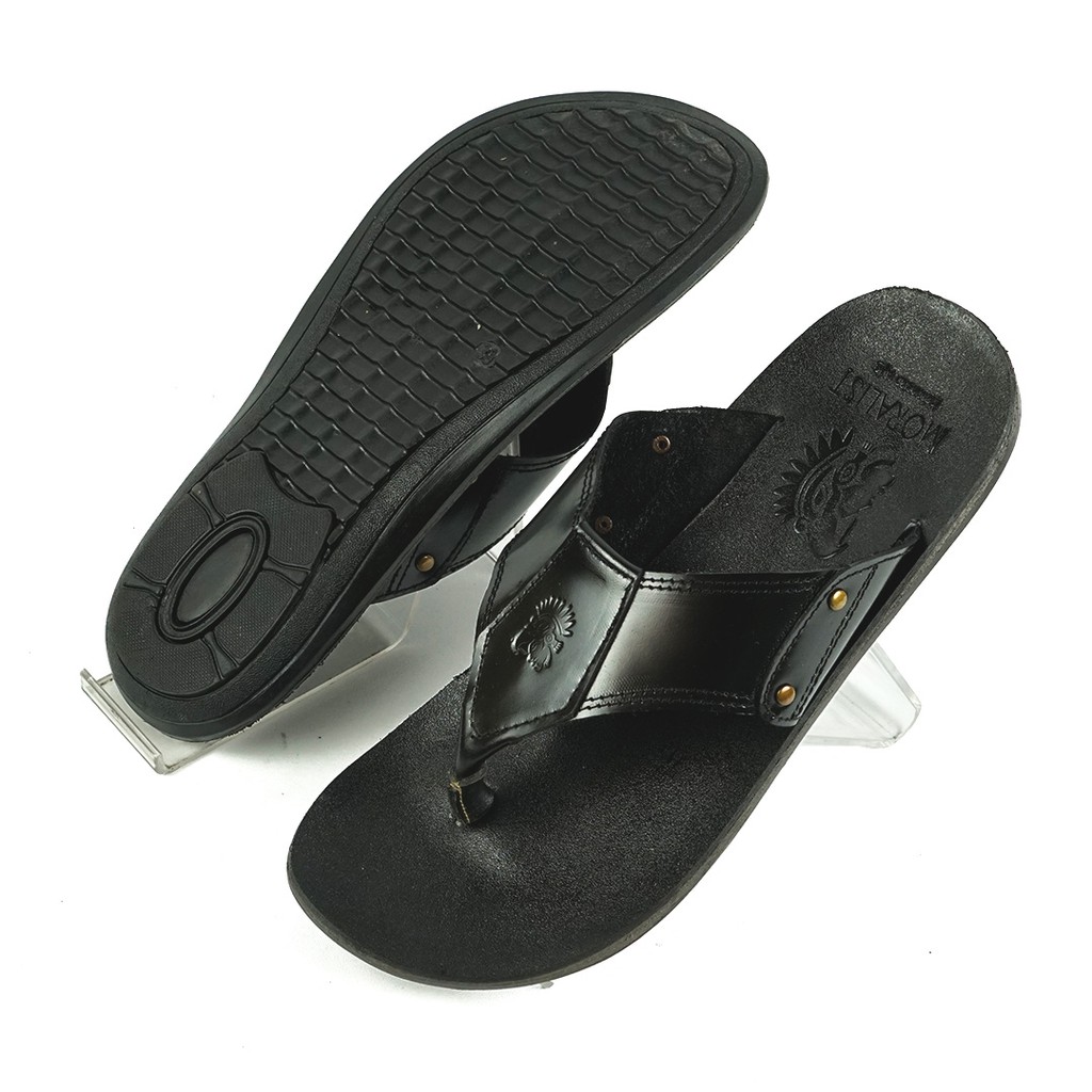 Sandal Pria Dewasa Sendal Casual Jepit Kulit Asli Model SDL600