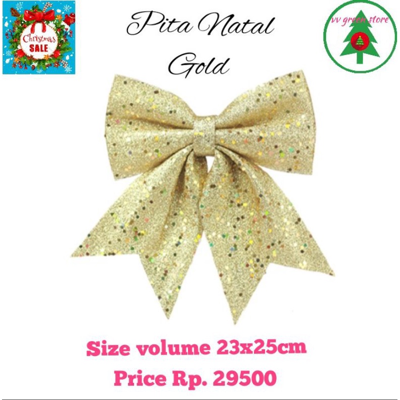 Pita Natal Gold (Warna Emas)