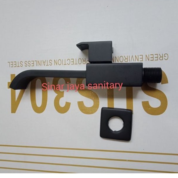 Kran wastafel black dinding / Kran bath spout hitam