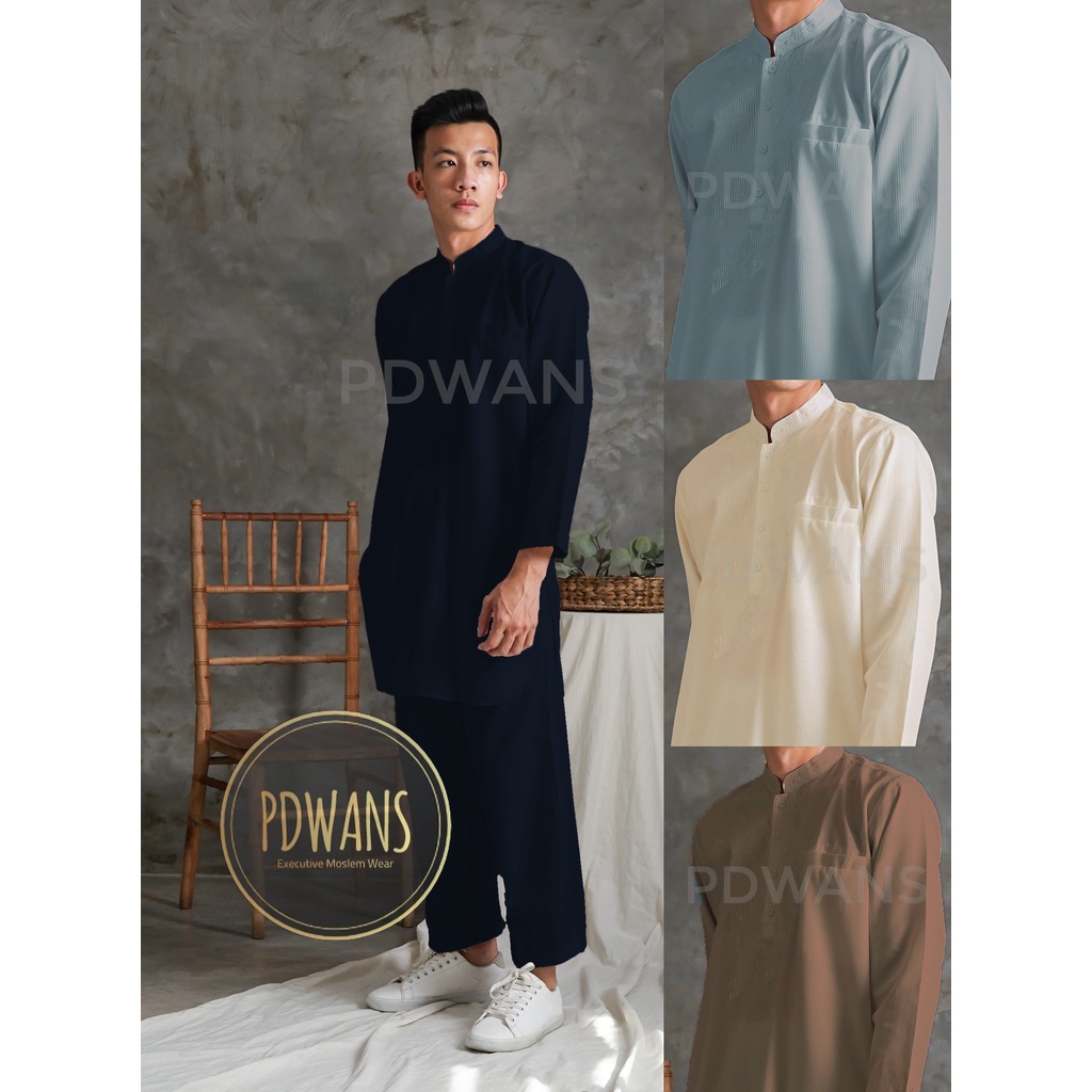 SETELAN PAKISTAN DEWASA Seri WARNA Baju Koko Bordir Muslim BAJU UMROH Pria M L XL RKP01W PDWANS