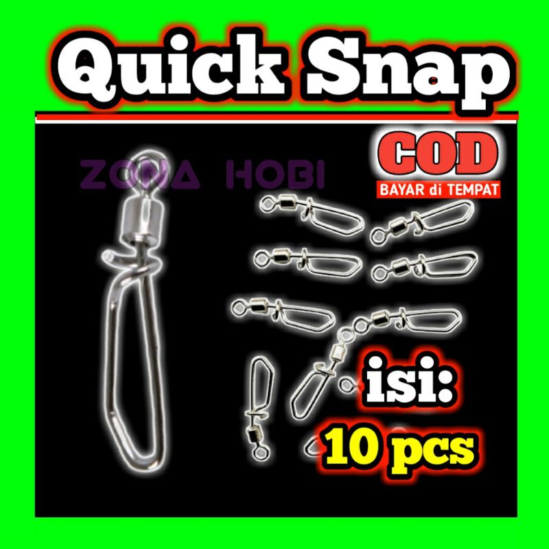 Kili Kili pancing Rolling swivel snap t shap