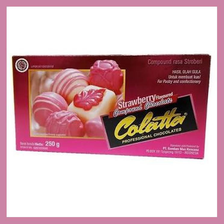 

COKELAT STRAWBERRY COMPOUND COLATTA 250GR