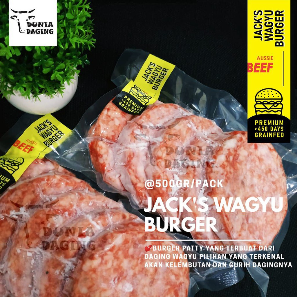 

JACKS WAGYU BURGER @500GR/PACK | DUNIA DAGING