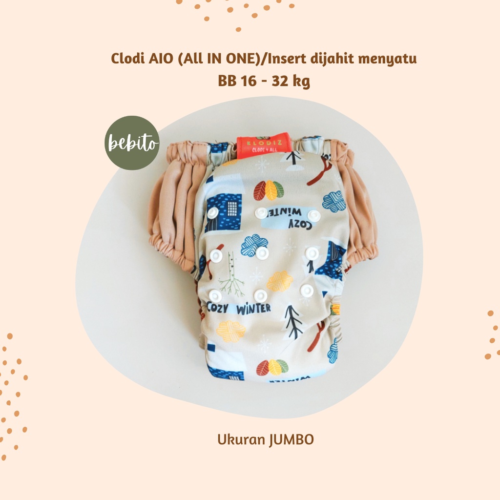 KLODIZ Maxipant Clodi Jumbo 16-32kg Popok Kain | BEBITO