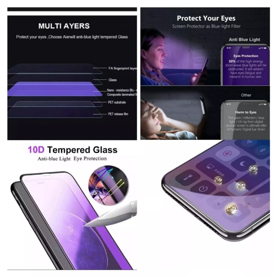 Infinix Note 10 10 Pro Tempered Glass Anti Blue Ray 10D Anti Glare Matte FULL SCREEN