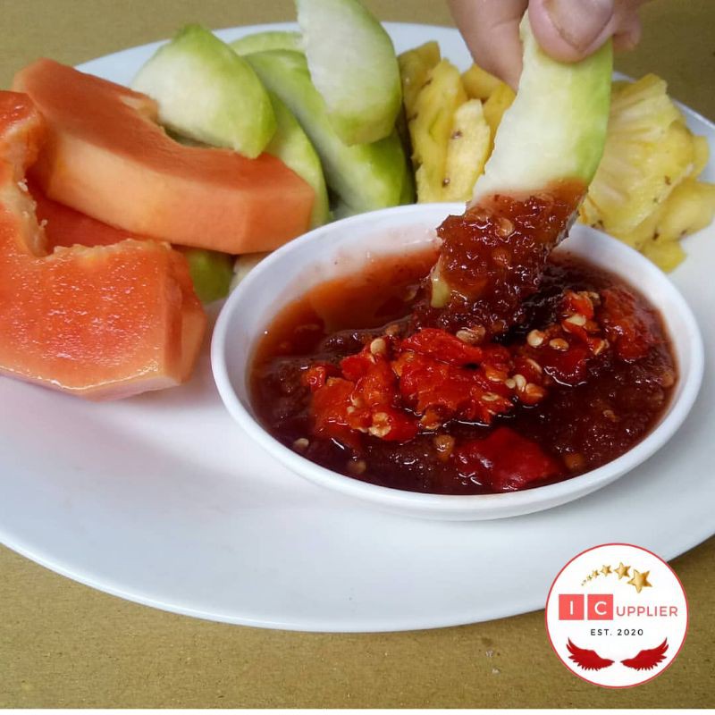 

SAMBAL RUJAK BALI 325GR/ SAMBAL RUJAK BUAH / SAMBAL RUJAK MANIS KHAS BALI/ SAMBEL HALAL