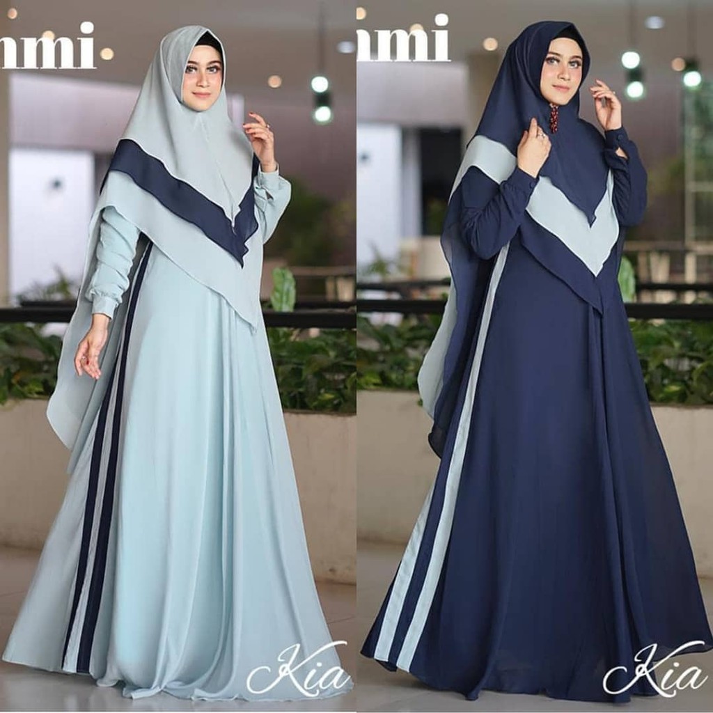 Jual Baju Gamis Lebaran Terbaru 2019 Husna Syari Maxy Bahan Ceruty Ukuran All Size