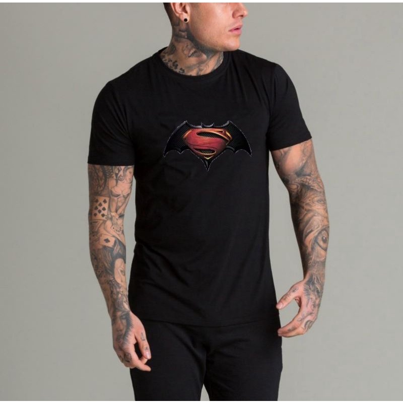 Kaos Pria SuperBat Baju Lengan Pendek Kaos Laki Oblong Kaos Distro Cod