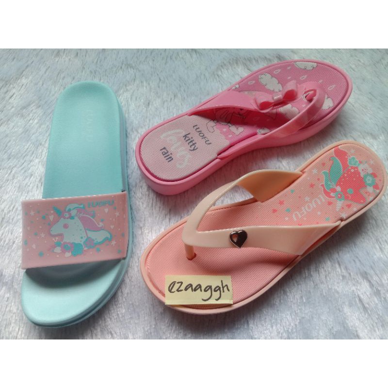 LUOFU E7158 C1-A21S Sandal anak perempuan tanggung sandal wanita Luofu 7159