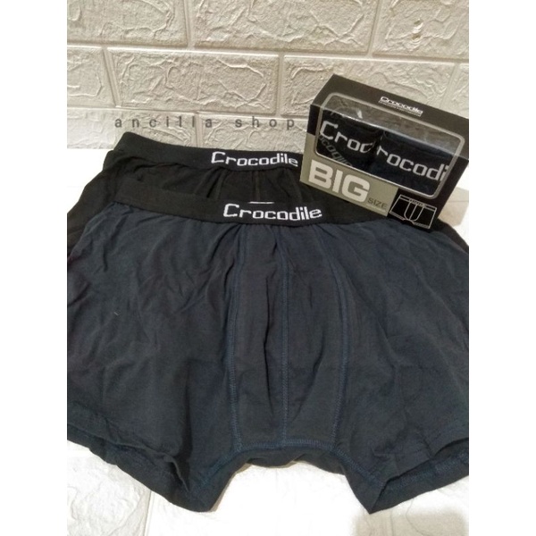 Boxer Celana Dalam CD Kancut Sempak Pria Cowok Laki-laki Dewasa Katun Crocodile Original 003 Big Siz