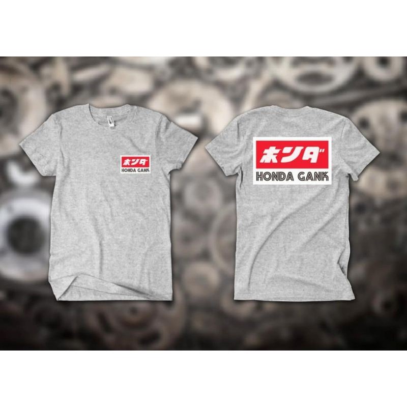kaos honda geng original privater merch abu abu