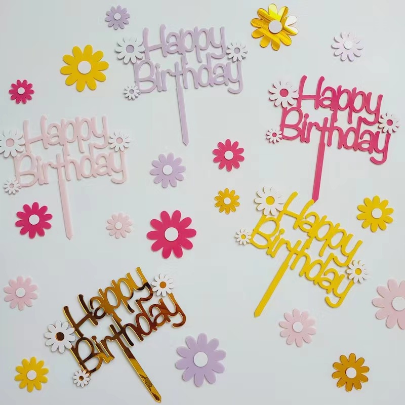 Cake Topper Penghias Kue Ulang Tahun Ultah Tart Happy Birthday 02