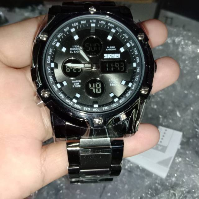 Jam Tangan Pria SKMEI 1389 ORIGINAL FULL BLACK