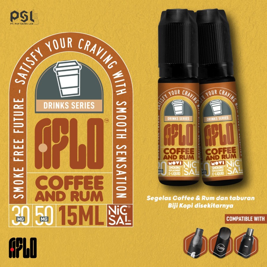 MOVI AFLO KOPI COFFEE N RUM SALT 30MG 50MG 15ML