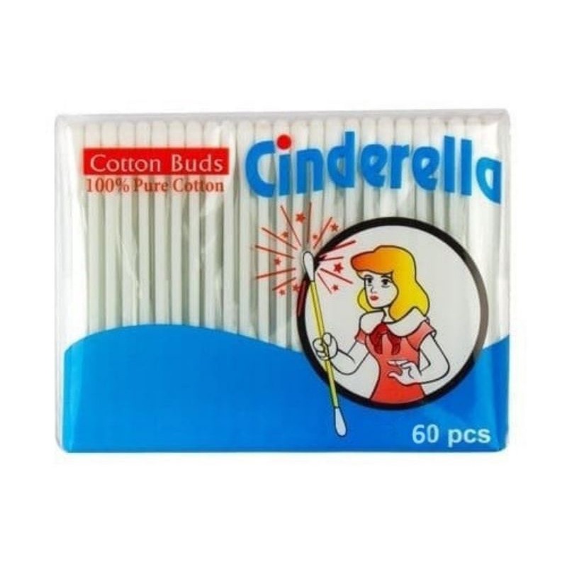 Cutton Bud merk Cinderella isi 60 pcs - Cotton Bud/ Cotton bud murah/Cutton bud