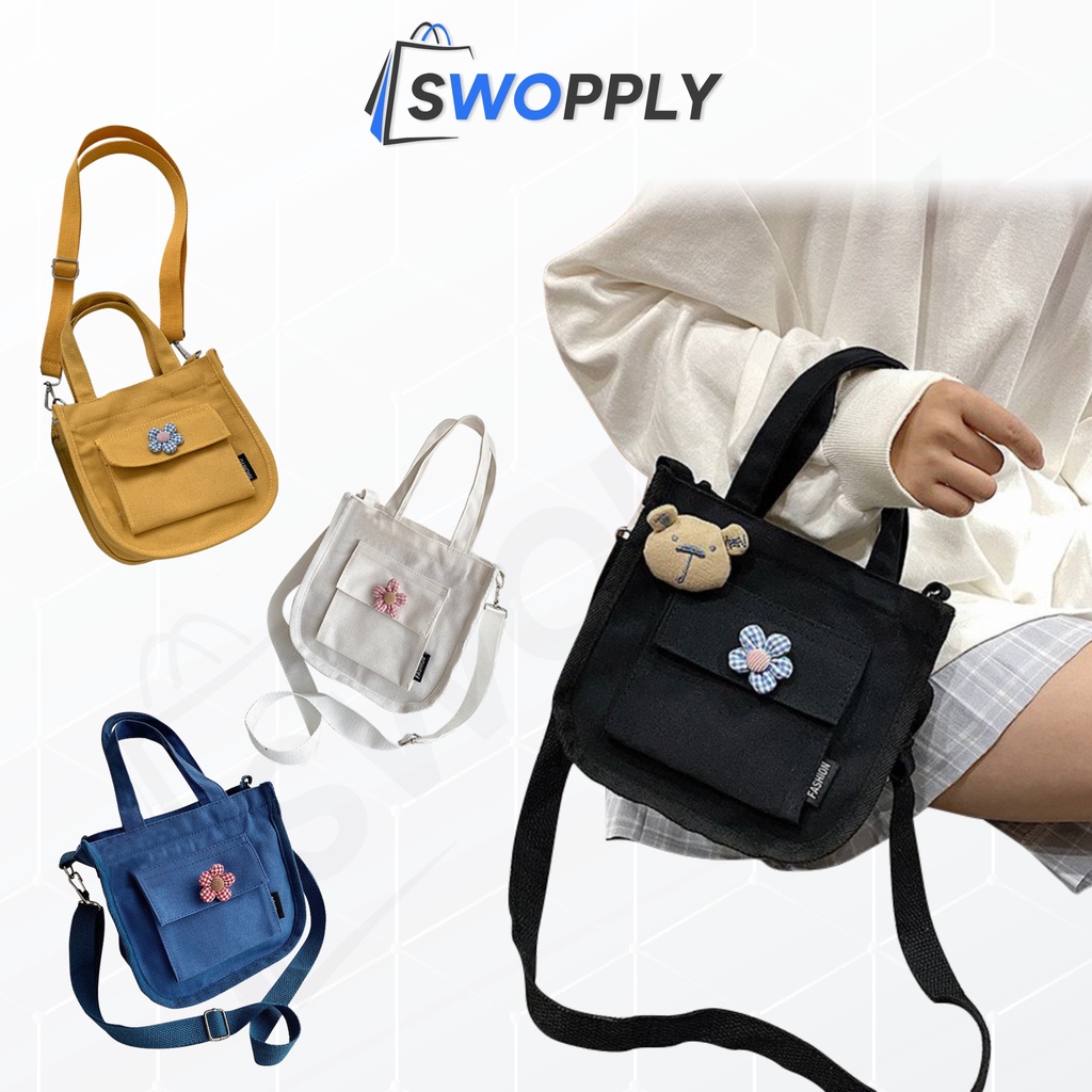 Swopply SW1410 Tas Jinjing Wanita Tas Tenteng Anyaman Jerami Tas Retro Vintage Estetik