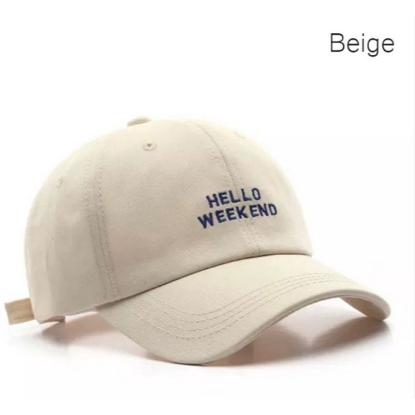 korean personalized cotton baseball caps hello weekend