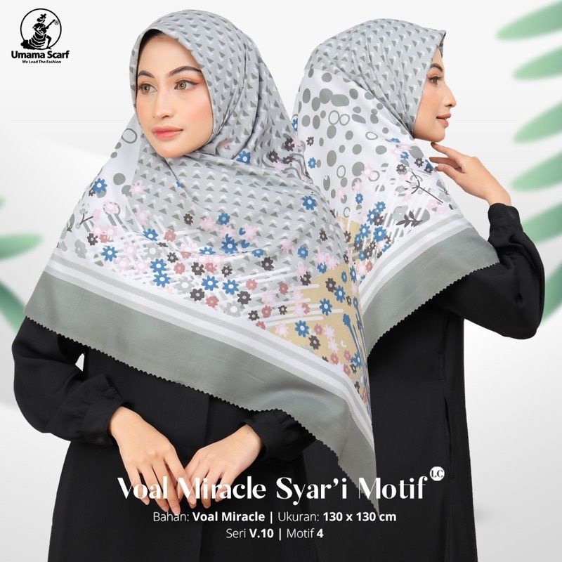 Hijab Jilbab Segi Empat Voal Miracle Syar'i Motif size 130cm by Umama Part 4