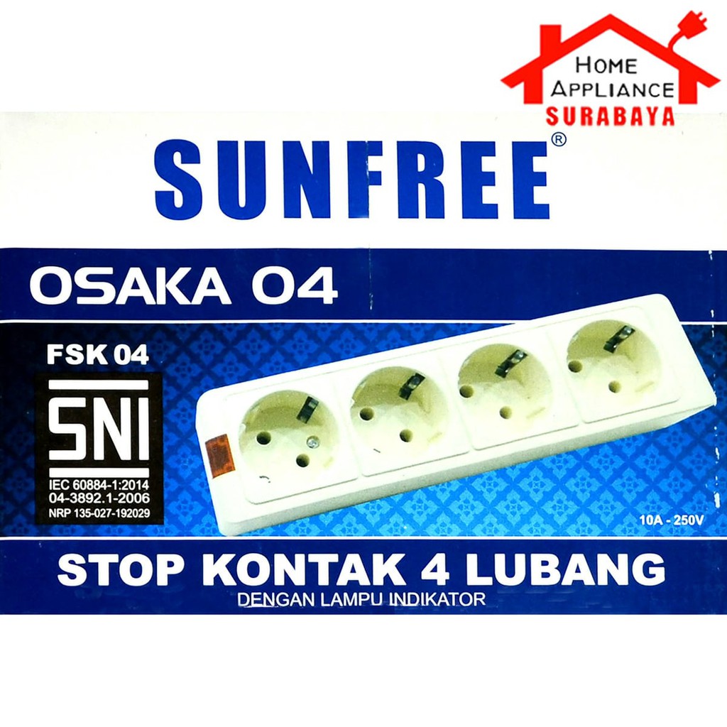 Terminal Stop Kontak Kuningan SNI 2 3 4 5 Lubang Sunfree Osaka 02 03 04 05