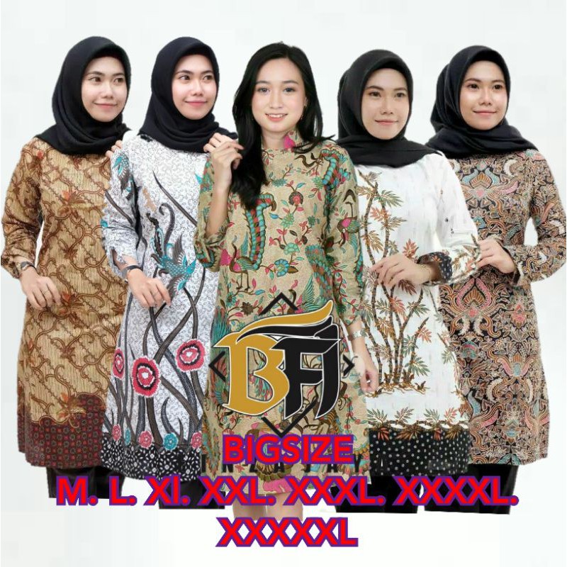 atasan tunik big size M. L. XL. XXL. XXXL. XXXXL. XXXXXL