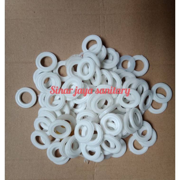 Karel seal putih 1/2inch / karet seal drat kepala kran flexible / Karet seal kran