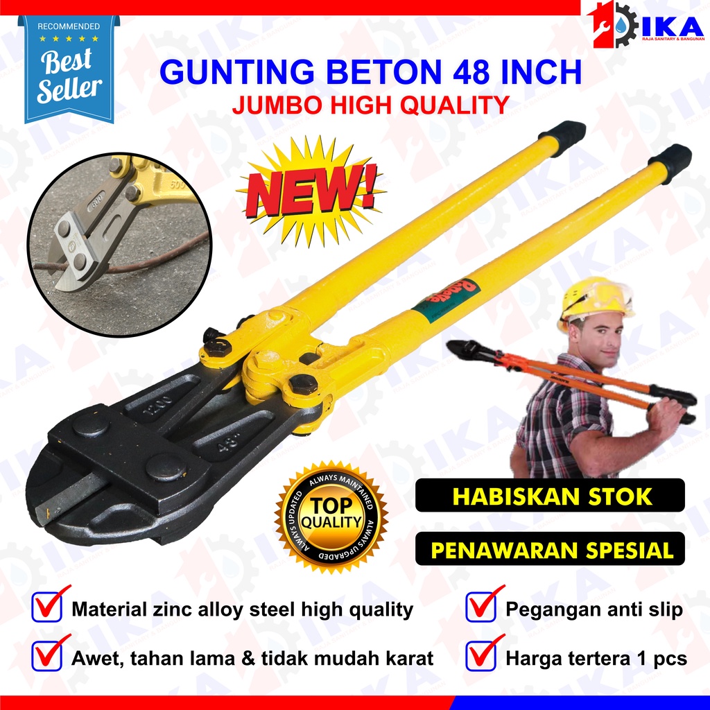 Gunting Besi Beton 48” | Pemotong Rantai Kawat 1200mm | Bolt Cutter 48