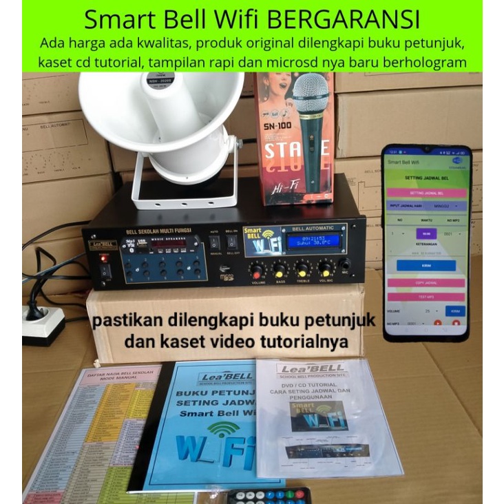bell sekolah otomatis wifi  satu speaker( seting jadwal via hp)