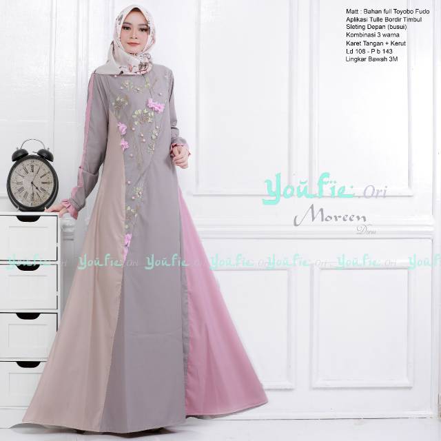 Dress pesta syari moreen dress