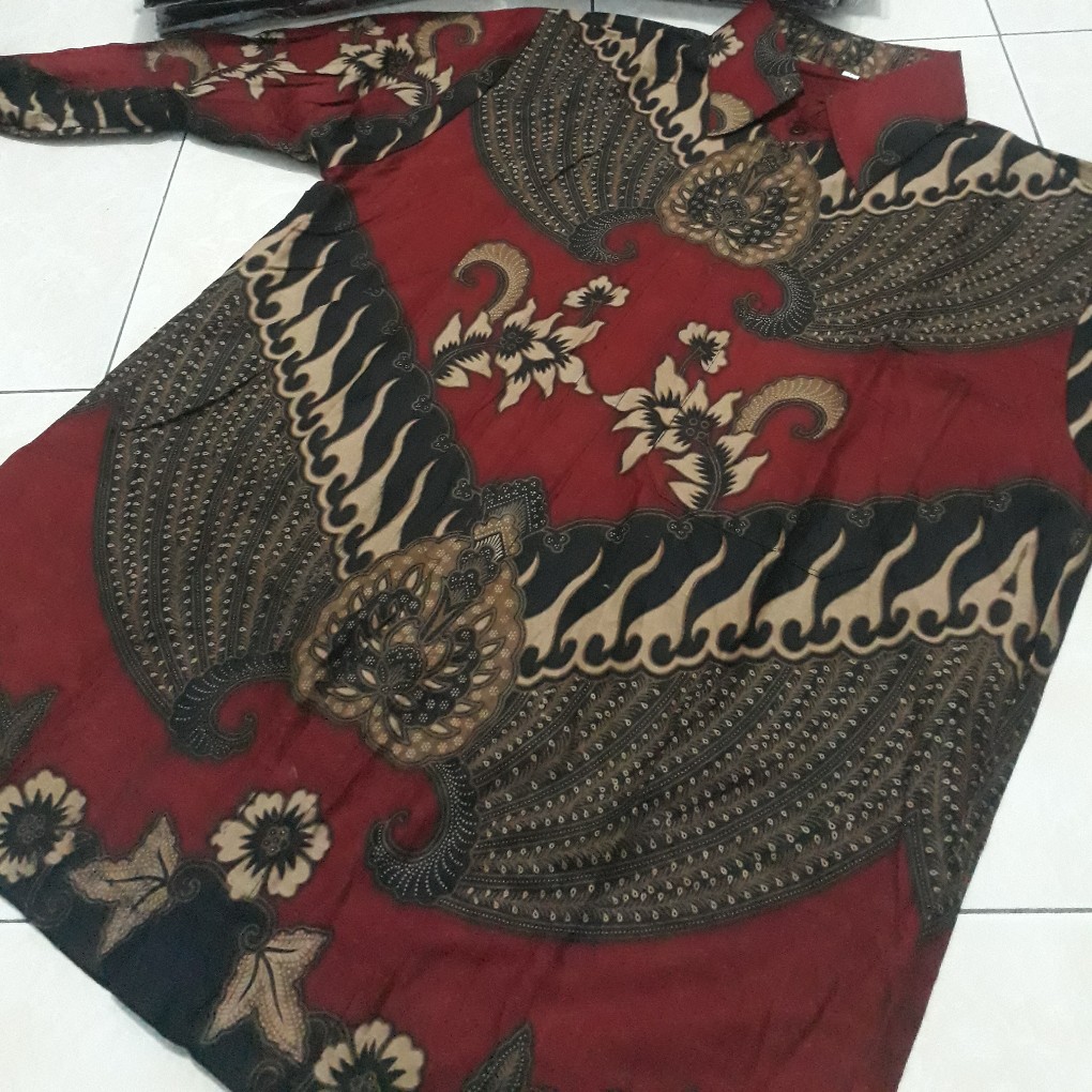 Kemeja Batik Pria Lengan Panjang Size M L Xl Xxl Bswart Batik Hrb026